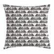 Abstract Wings Black And White Art Pattern Printed Cushion Cover
