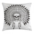 Skull Chef Native Pattern Printed Cushion Cover