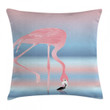 Birds In Love Lake Art Printed Cushion Cover