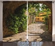 Old Street Of Tuscany Pattern Window Curtain Home Decor