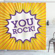 Inspirational Text Bubble You Rock Pattern Shower Curtain Home Decor