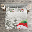 Snowy Woodland Holiday 3D Printed Bedspread Set