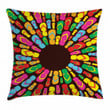 Slippers Mandala Colorful Art Pattern Printed Cushion Cover