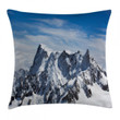 Picturesque Mont Blanc Art Pattern Printed Cushion Cover