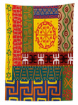 Primitive Tribal Ancient Culture Printed Tablecloth Home Decor