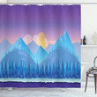 Cartoon Fir Woodland Graphic Art Shower Curtain Home Decor