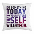 Self Will Words Art Printed Cushion Cover