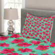 Botanical Hibiscus 3D Printed Bedspread Set