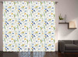 Poppies Daisies Rural Colorful Pattern Window Curtain Home Decor