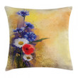 Poppy Chamomile Spring Art Printed Cushion Cover