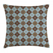 Argyle Pattern Geometric Art Printed Cushion Cover
