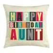 Funky Happy Birthday Lettering Cushion Cover Home Decor