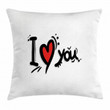 Red Heart Cartoon Lovely Pattern Cushion Cover