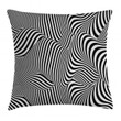 Optical Lines Zebra Art Pattern Printed Cushion Cover