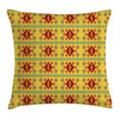 Rhombuses Yellow Pattern Art Printed Cushion Cover