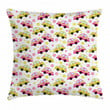 Hippie Spring Daisies Pattern Printed Cushion Cover