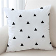 Triangle Patterns White Cushion Cover