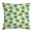 Palm Tree Island Foliage Art Printed Cushion Cover