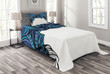 Abstract Marine Pattern 3D Printed Bedspread Set