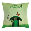 Irish Hat Charm Butterflies Art Printed Cushion Cover