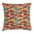 Repeated Striped Squama Pattern Art Printed Cushion Cover