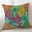 Jade Dragonflies Colorful Leaves Cushion Pillow Cover