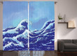 Big Tsunami Ocean Nature Wave Pattern Window Curtain Home Decor