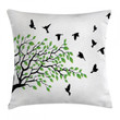 Flying Birds Spring Peace Pattern Printed Cushion Cover