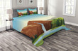Summer Landscape Woodland 3D Printed Bedspread Set