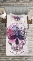 Skull Dragonfly Grunge 3D Printed Bedspread Set