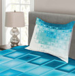 Fractal Square Shapes 3D Printed Bedspread Set