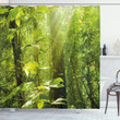 Sunny Leaf Branches Woodland 3d Printed Shower Curtain Bathroom Decor