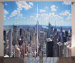 Skyscrapers Aerial View Printed Window Curtain Home Decor