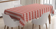 Scandinavian Red And White Design Printed Tablecloth Home Decor