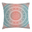 Antique Mandala Flower Pattern Printed Cushion Cover