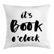 Its A Book Oclock Black Pattern Cushion Cover