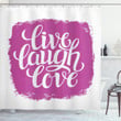 Motivation Life Purple Design Printed Shower Curtain Home Decor