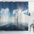 Fluffy Clouds Sunbeams Peaceful Pattern Shower Curtain Home Decor