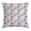 Sheep Elephant Pig Dog Art Pattern Printed Cushion Cover