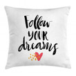 Hand Drawn Brush Dream Heart Pattern Printed Cushion Cover