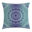 Ombre Tribe Flower Pattern Printed Cushion Cover