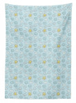 Colorful Clouds And Sun Pattern Printed Tablecloth