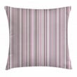 Vertical Line Art Pink Pattern Printed Cushion Cover