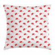 Valentine's Day Kiss Art Pattern Printed Cushion Cover