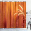 Wheat Spikes Wood Plank Shower Curtain Home Decor