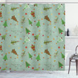 Holiday Tree Pattern Shower Curtain Home Decor