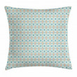 Pastel Rhombus Retro Pattern Printed Cushion Cover