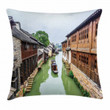 Scenic Jiangnan View Art Printed Cushion Cover