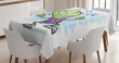 Funny Alien Dancing To Music Printed Tablecloth Home Decor
