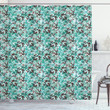 Jumble Branches Green Pattern Shower Curtain Home Decor